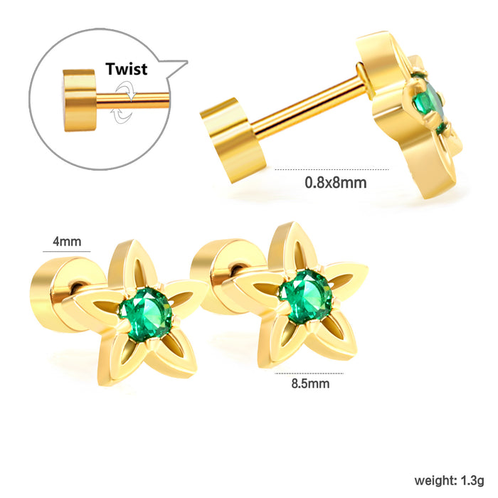 Wholesale Christmas Earrings Stars Christmas Tree Bells  Christmas Earrings,  Stainless Steel Spiral Earrings