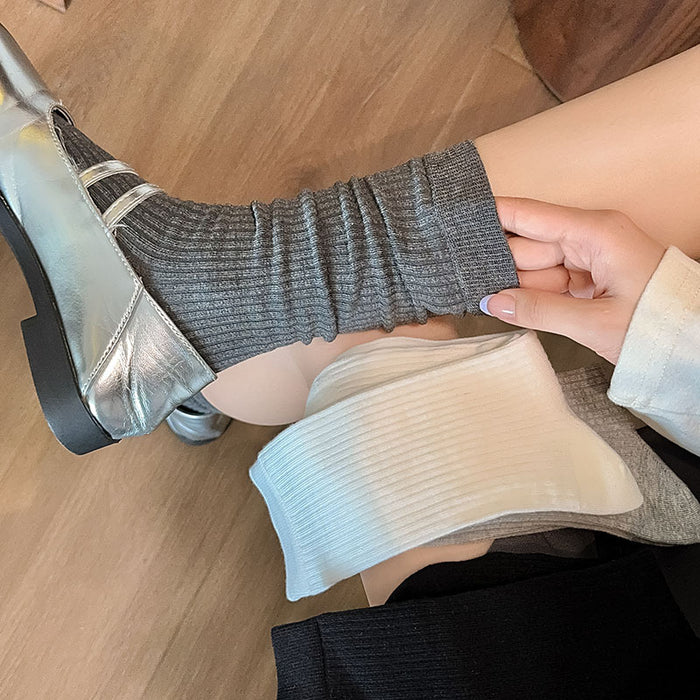 Wholesale Socks trend boneless mid tube women's socks long tube stacked socks