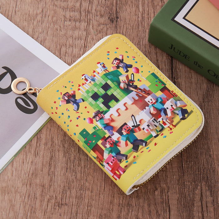 Wholesale Zipper Short PU Leather Cartoon Wallet