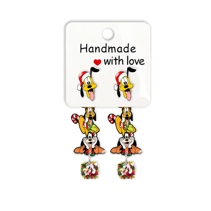 Wholesale Cartoon Christmas Acrylic Earrings JDC-ES-XiangL057