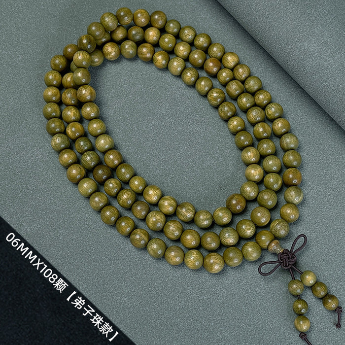 Wholesale Green sandalwood rosary beads sandalwood multi-circle bracelet for men and women