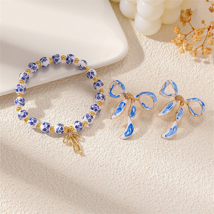 Wholesale Chinese Vintage Bow Earrings Fashion Jewelry Accessory