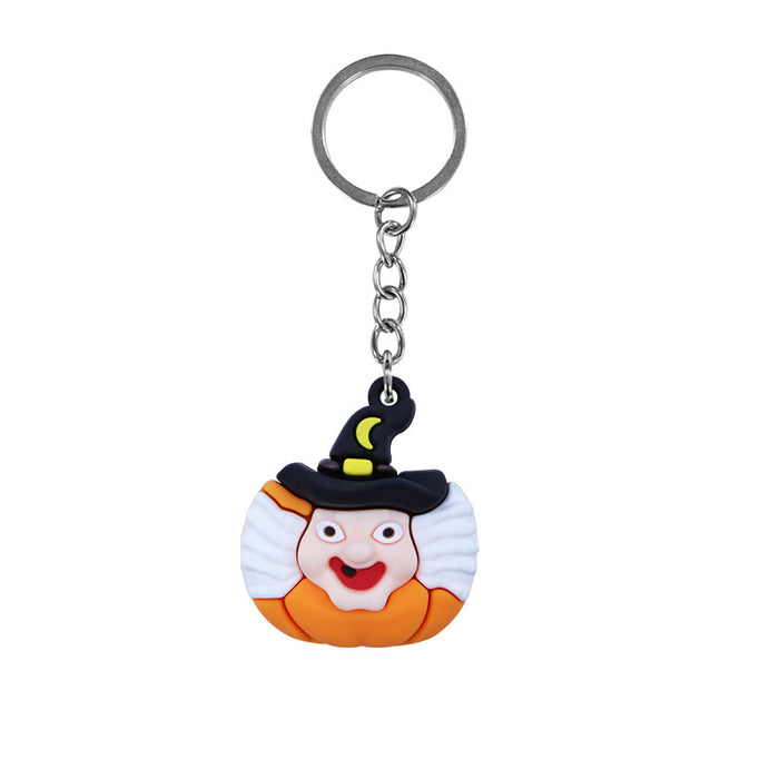 Wholesale  Pumpkin Ghost 3D PVC Keychain Doll DIY Party Bag Charm Keychain  MOQ:10