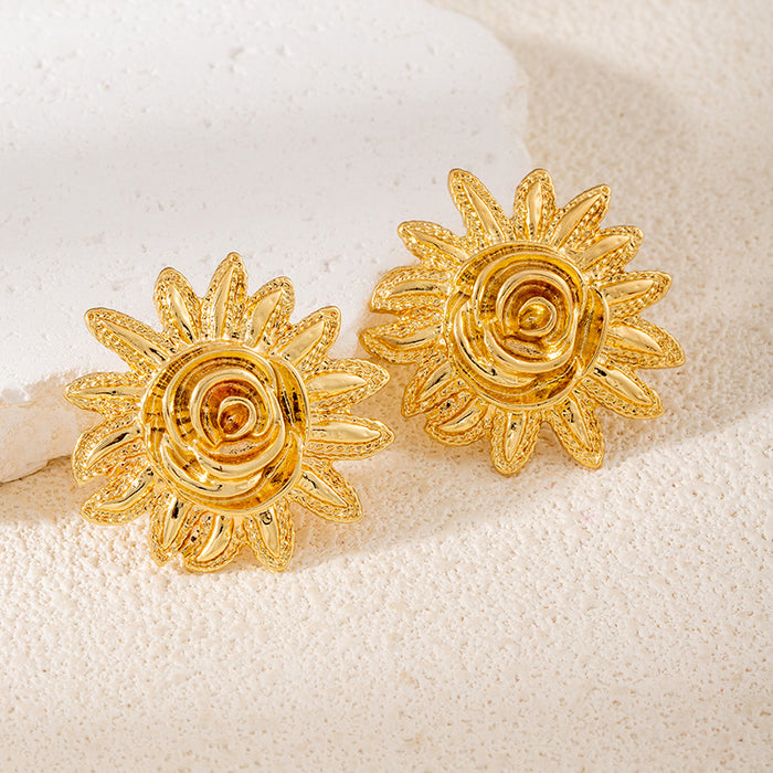 Wholesale Sunflower Starfish Summer Ocean Style Earrings