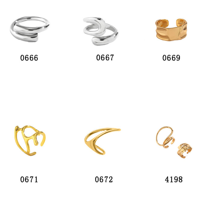 Wholesale Jewelry, simple metal ring, personalized geometric opening