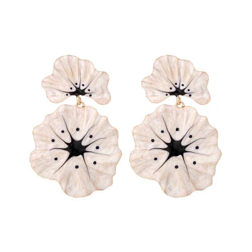 Wholesale Ginkgo Flower Earrings High-End Earrings Niche Design Personalized Elegant Earrings