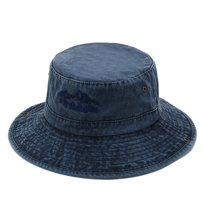 Wholesale Cotton Simple Washed Denim Bucket Hat JDC-FH-YiShang007