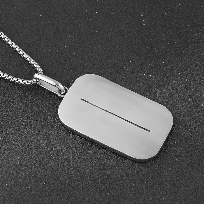 Wholesale Stainless steel necklace casting square brand three-dimensional pendant personalized titanium steel accessories wholesale