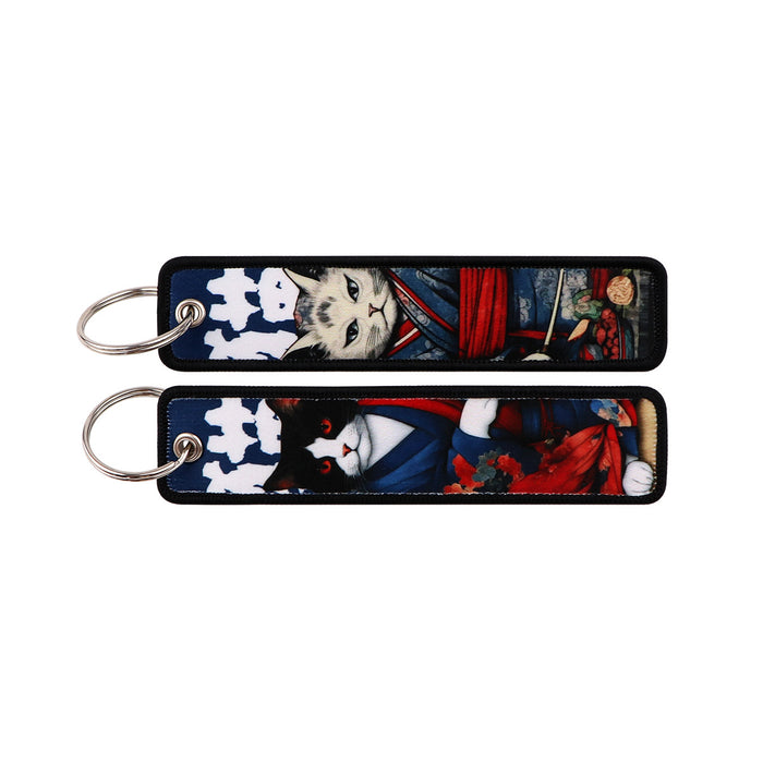 Wholesale Japanese Wave Weaving Marks Keychain Fabric Keychain Accessories