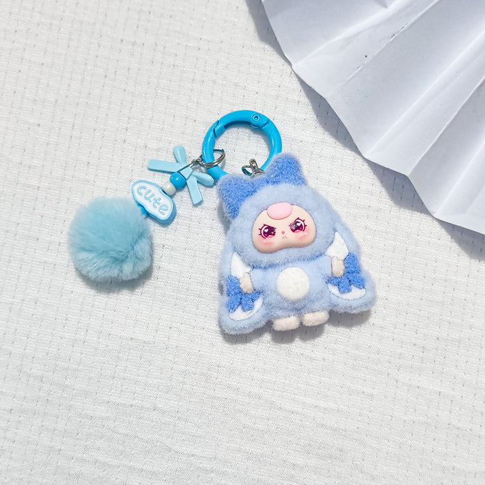 Wholesale Flocking jewelry accessories cartoon cute keychain bag pendant cute small pendant