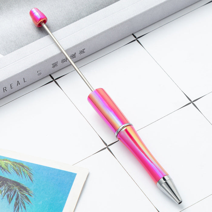 Wholesale Beadable Pens Plastic UV Electroplating Gradient Pen DIY Handmade Beaded Pen JDC-PN-HuaH214
