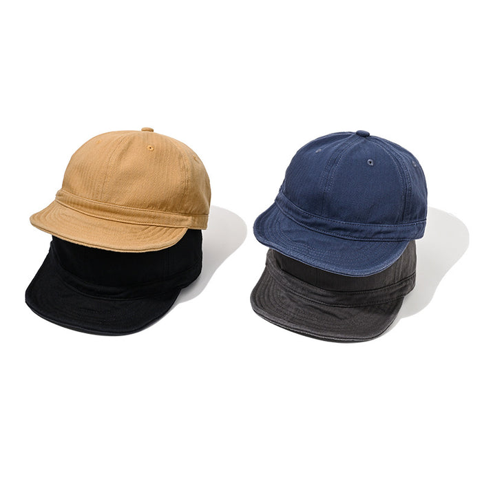 Wholesale Big head circumference hat retro washed soft top baseball cap soft brim duckbill cap short brim hat