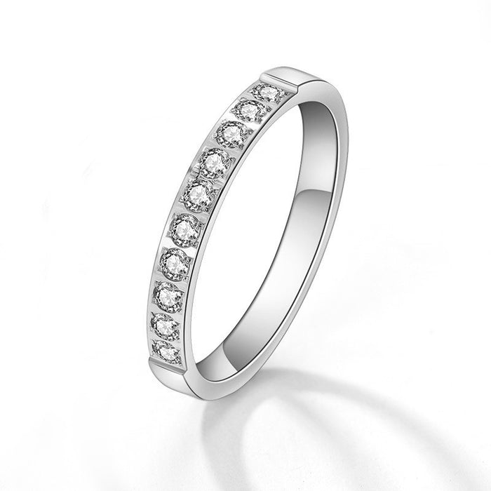 Wholesale Romantic Sparkling Diamond silver Combination Ring