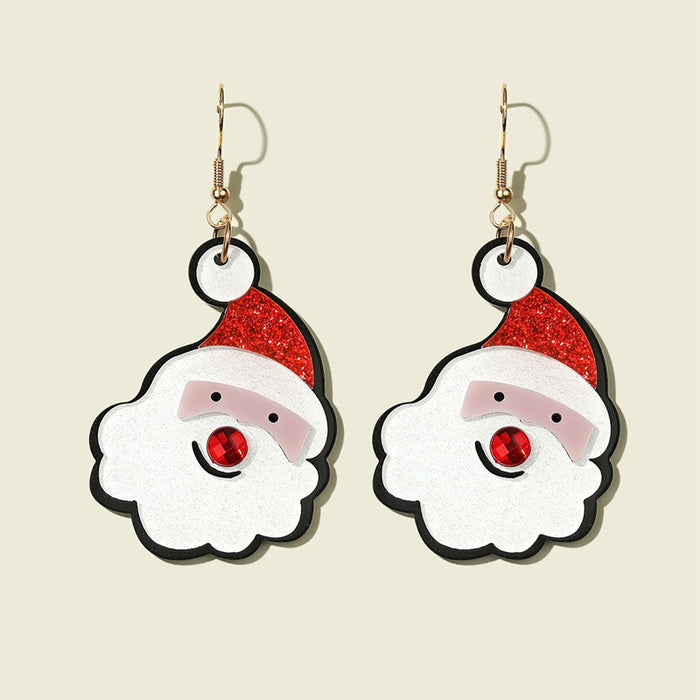 Wholesale Christmas Acrylic Cartoon Color Matching Earrings JDC-ES-JunJie013