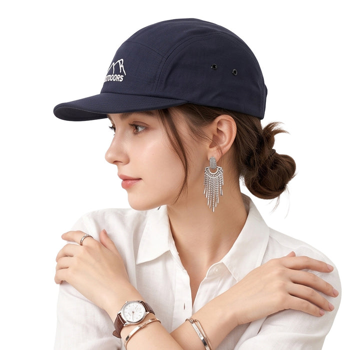 Wholesale Unisex Soft Top Five-Panel Baseball Cap with Embroidery - Trendy Summer Sun Hat