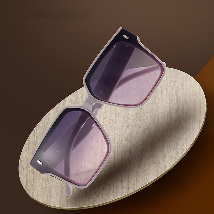 Wholesale Large frame high-end sunscreen sunglasses square slimming driving sunglasses