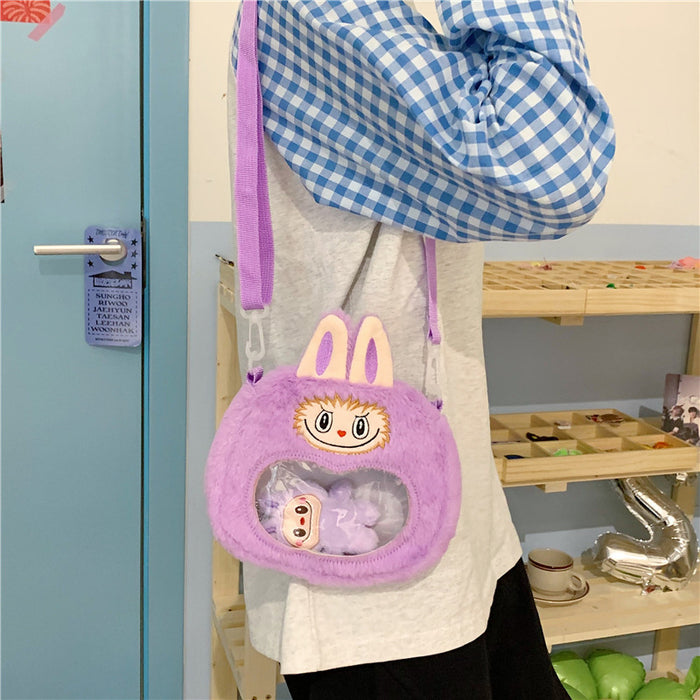Wholesale Stuffed Bag Women' s Crossbody Bag Cartoon Kidsren' s Bag Ins New Cute Little Girl Doll Handbag Shoulder Bag