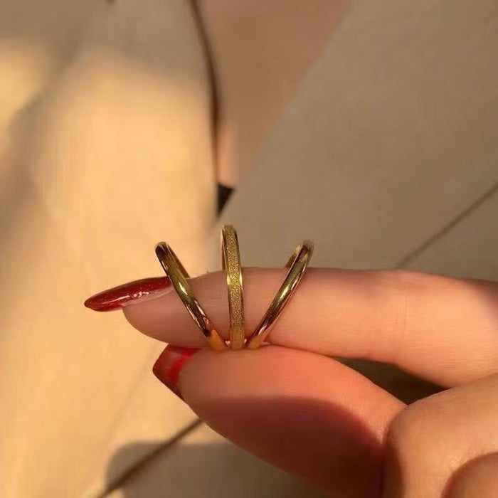 Wholesale Minimalist plain ring titanium steel ring for women's new style index finger personalized ring, non fading accessory