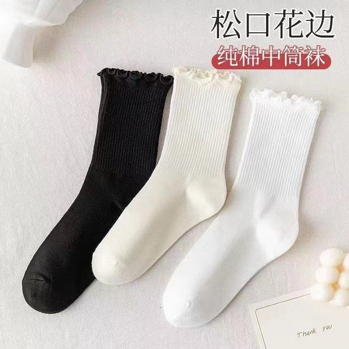Wholesale White socks, midsole, versatile for all seasons