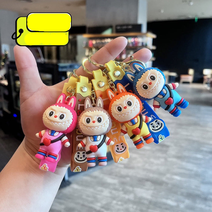 Wholesale Cute cartoon keychain with a heart-shaped bag