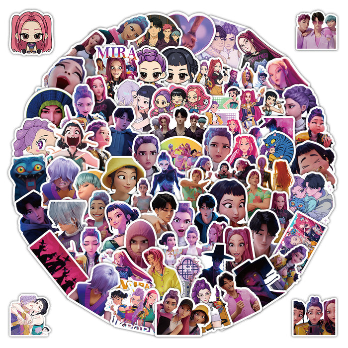 Wholesale 104pcs K-Pop  Anime Graffiti Stickers for Water Bottles