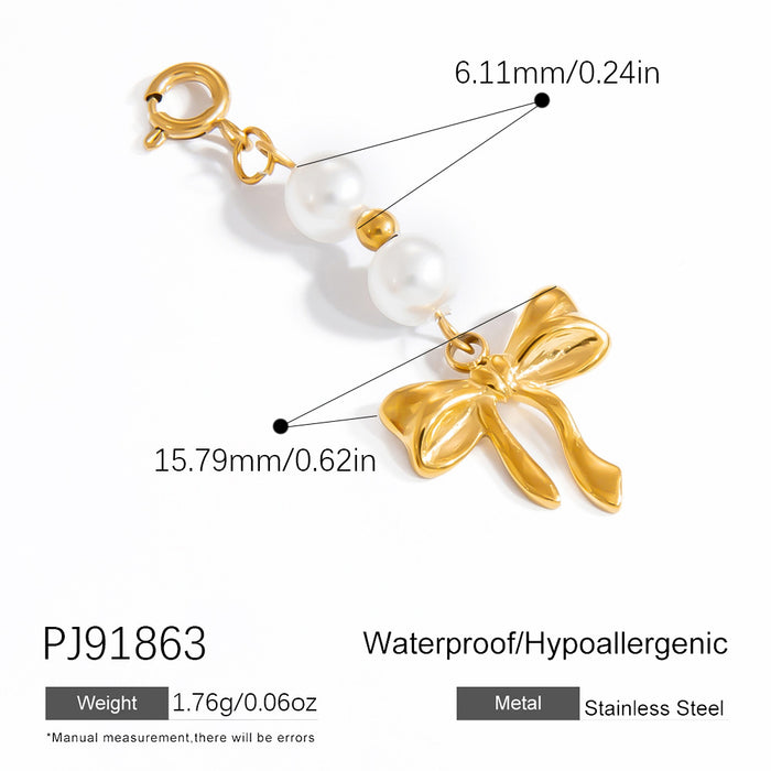 Wholesale Stainless steel bikini buckle ocean style shell rainbow oil drop pendant swimsuit pendant