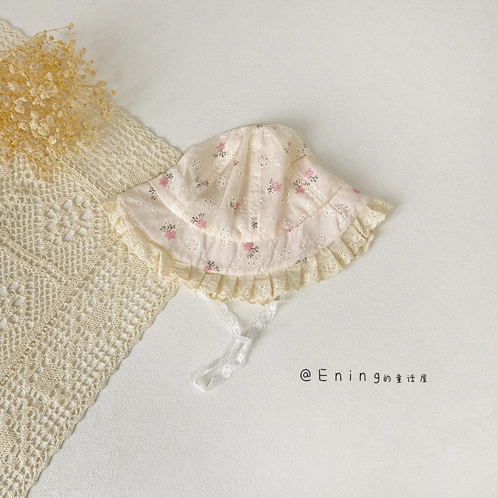 Wholesale Baby fisherman hat sun hat lace breathable thin design sun protection