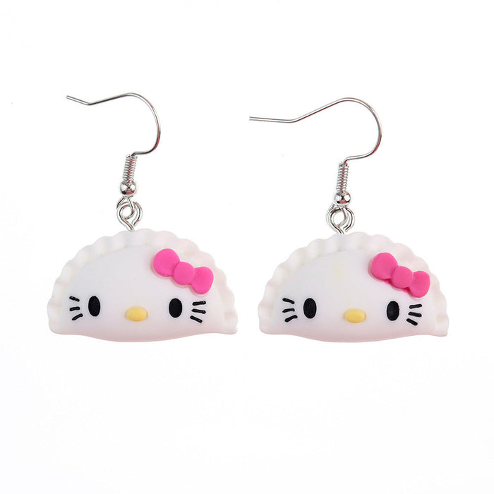 Wholesale Resin Earrings Cute Cartoon Dumpling Shape (S) JDC-ES-niqing025