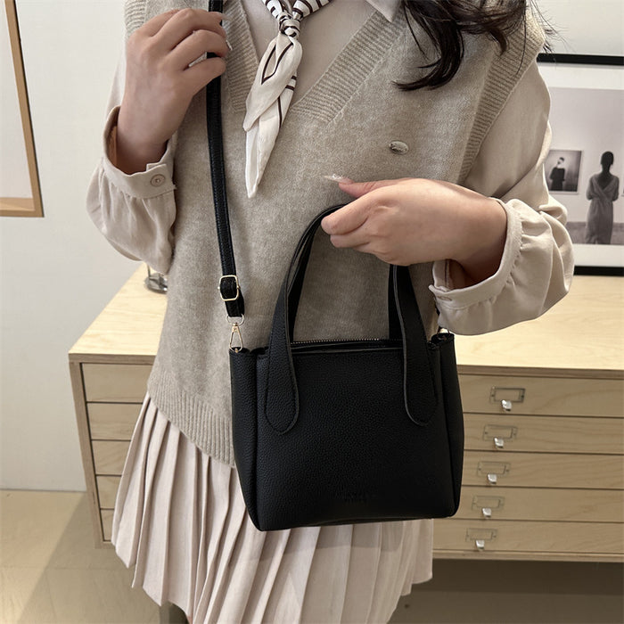Wholesale Trendy and fashionable bucket bag, simple and versatile shoulder bag, casual bag