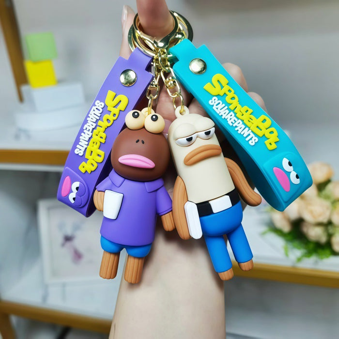 Wholesale Metal Funny Fish Character Keychain for Bag Charm Car Key Accessory Stylish Decorative Gift MOQ≥2