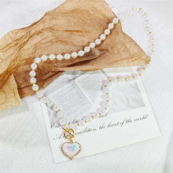 Wholesale Personalized design, clavicle chain, simple temperament, elegant heart, necklace, retro heart