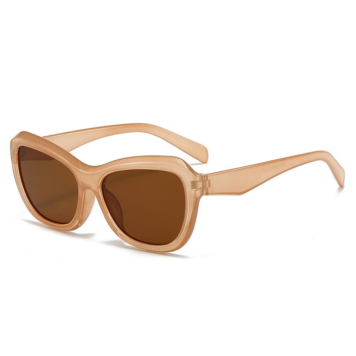 Wholesale Retro brown large frame sunglasses, fashionable street photography, trendy sunglasses, sunglasses