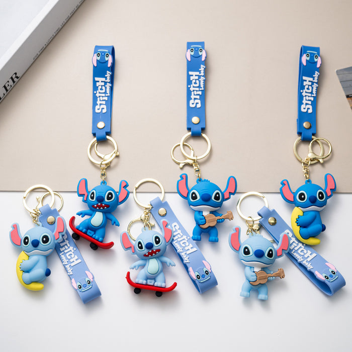 Wholesale Cute PVC cartoon keychains for men and women.
