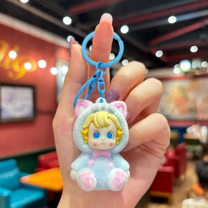 Wholesale Cute Flower Blossom Demon Special Bright Keychain Student Backpack Hanging Couple Car Key Chain Small Gift