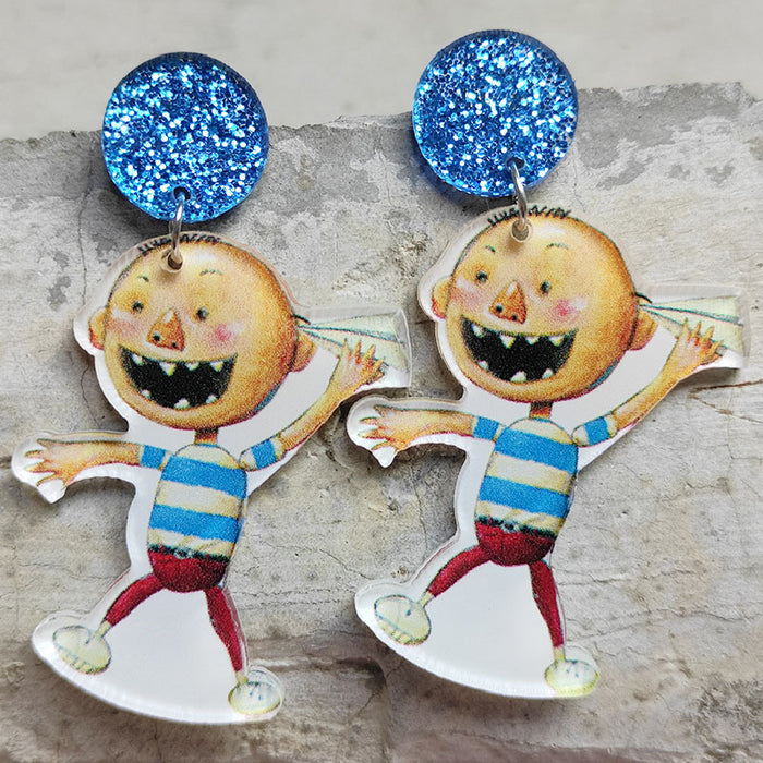 Wholesale 2PCS/PACK Cartoon Acrylic Earrings JDC-ES-HeYi118