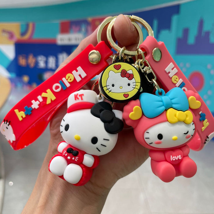 Wholesale Cute keychain cartoon figurine student backpack pendant car keychain small gift