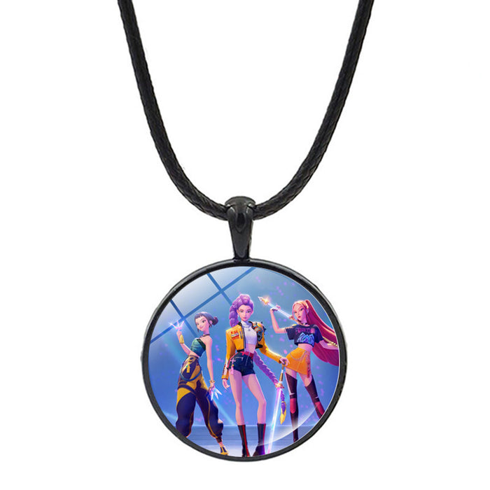 Wholesale Cartoon Anime Pendant Jewelry Sweater Chain Necklace