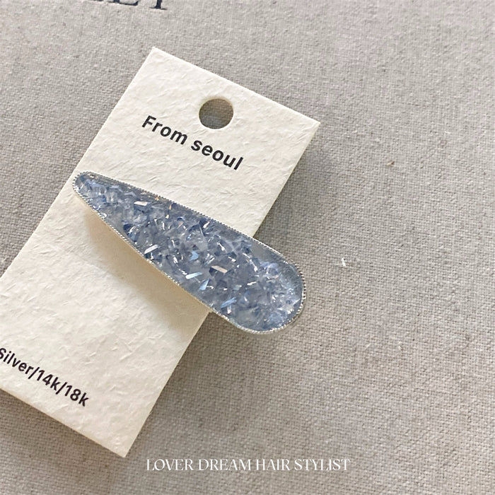 Wholesale  color solid color broken diamond hair clip sweet fashion seamless clip bangs hair accessories