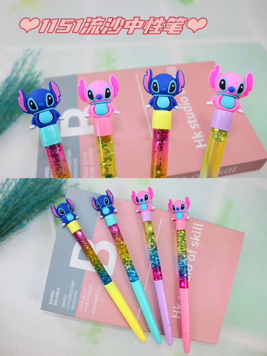 Wholesale 12pcs Plastic Colorful Quicksand Pen JDC-PN-LuoYao002