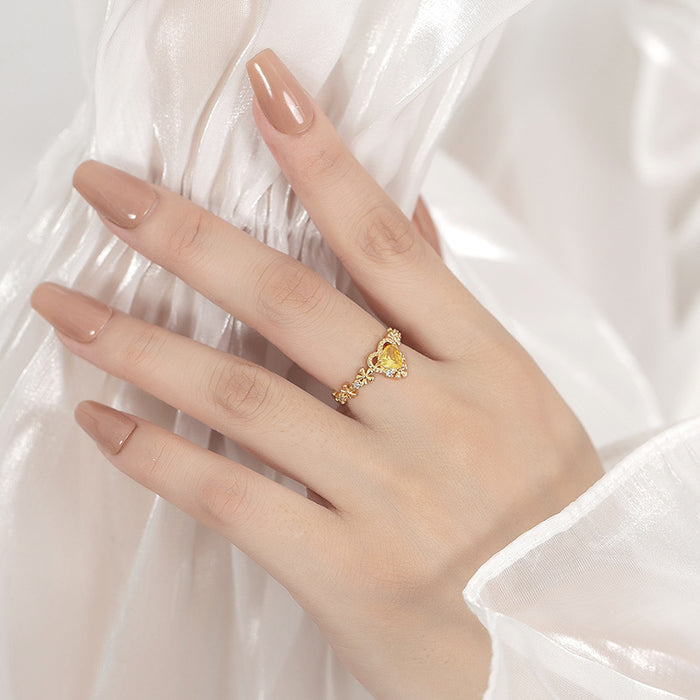 Wholesale Exquisite inlaid ring with trendy and personalized design, high-end temperament