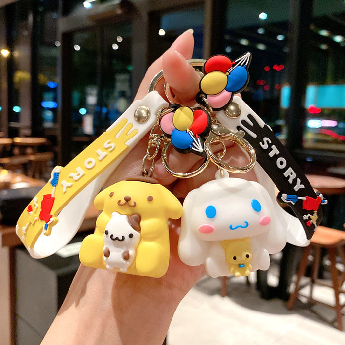 Wholesale Cartoon Silicone Doll Keychain JDC-KC-MingT043