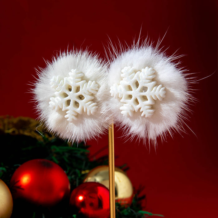 Wholesale Sweet Christmas Bow Tie Pom Pom Earrings Jewelry Accessory Party Wear
