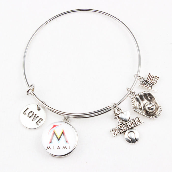 Wholesale Team bracelet alloy baseball glove small pendant bracelet