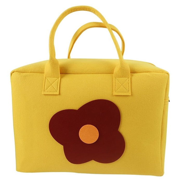 Wholesale Cartoon travel bag Felt luggage bag Large capacity cute handbag Portable hangable trolley case storage bag