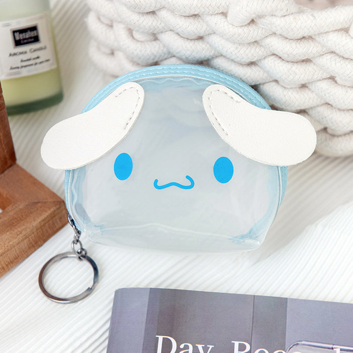 Wholesale Casual Transparent Jelly Anime Cartoon Coin Purse Earphone Storage Pouch