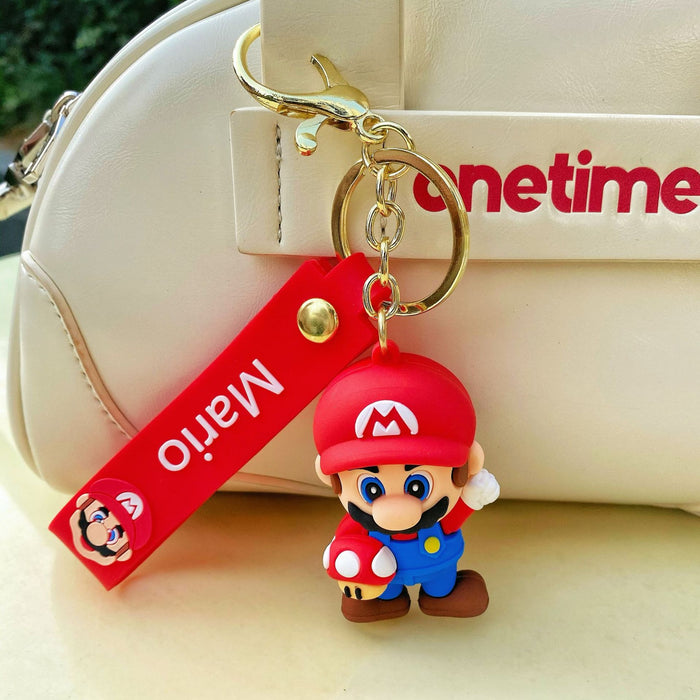 Wholesale Cartoon  Keychain Super Mary Doll Pendant Bag Pendant Car Key Chain Explosive Small Gift