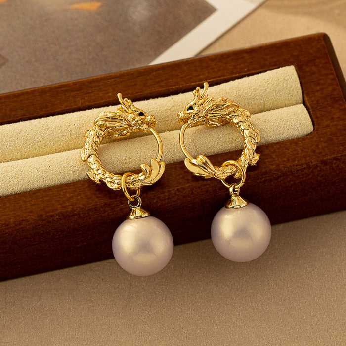 Wholesale Diamond-encrusted pearl earrings
