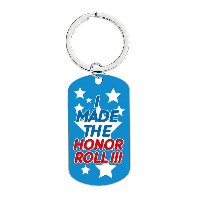 Wholesale Motivational Positive Metal Color Printing Keychains JDC-KC-GangGu053