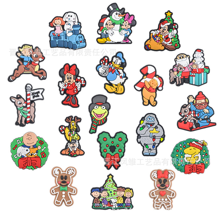 Wholesale 50pcs Christmas Shoes Charms  soft rubber shoes accessories decoration