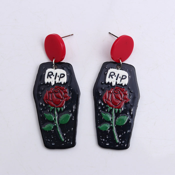 Wholesale  earrings earrings personality skeleton  web ghost mummy earrings earrings